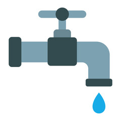 Water Tap Flat Icon