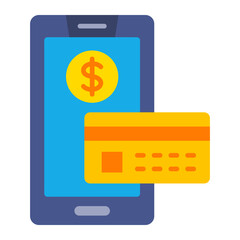 Cashless Payment Flat Icon