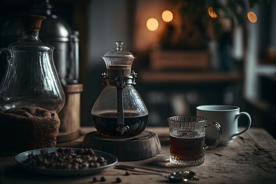 Filter Coffee, Generative AI, Illustration