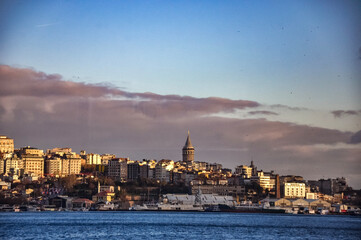 sunset in galata