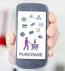 Purchase concept on a smartphone