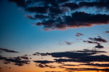 sunset in the sky