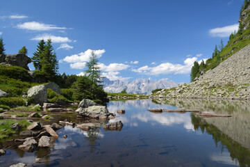 Dachsteinblick am Spiegelsee Schladming