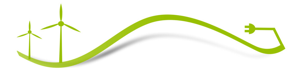Windrad Energie Band Banner Strom Welle Wellen