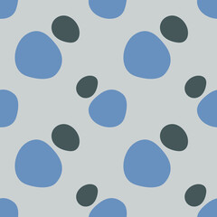 Seamless vector pattern of round shapes and dots