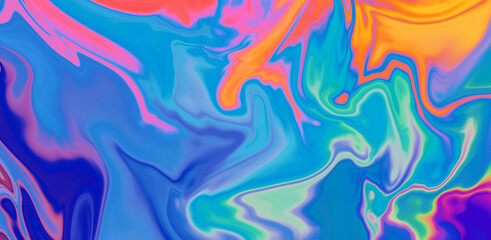 Fototapeta na wymiar Abstract hippie tie-dye style background with colorful leaks. 