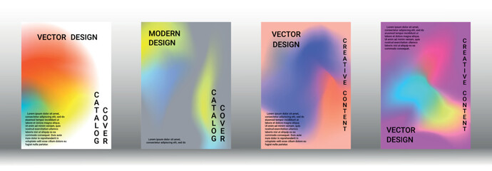 Artistic covers design. Creative fluid colors backgrounds. Set of abstract covers