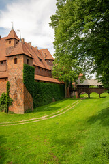 13th century Malbork Castle, medieval Teutonic fortress on the River Nogat, Malbork, Poland