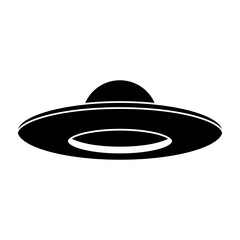 Ufo icon vector. Flying saucer illustration sign. Alien symbol or logo.