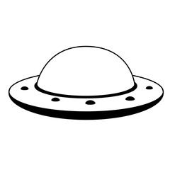 Ufo icon vector. Flying saucer illustration sign. Alien symbol or logo.