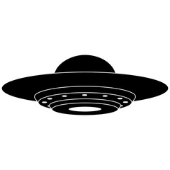 Ufo icon vector. Flying saucer illustration sign. Alien symbol or logo.