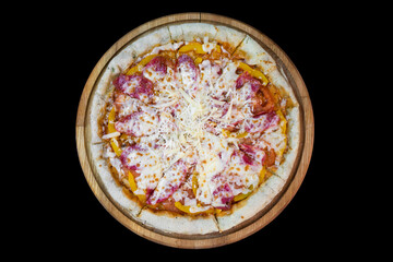 close up of fresh delicious pizza