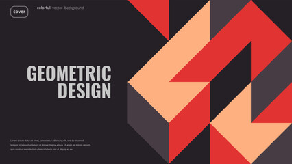 Geometric abstract background for website, advertising, presentation design. The concept of business, architecture, technology.	
