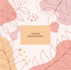 Vector background floral background. Banner, packaging, flyer design.
