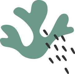 Cartoon hand drawn element flat icon