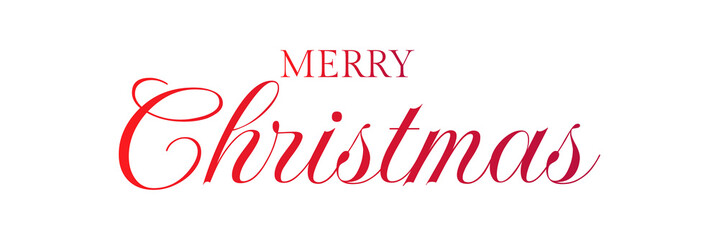 Merry christmas text script in red