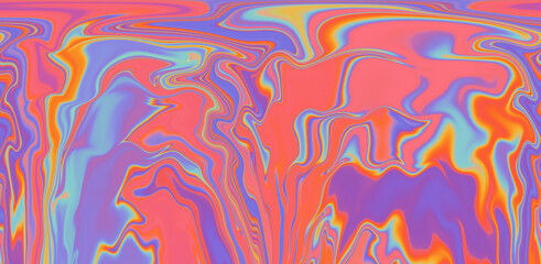 Vivid abstract background with neon bright swirls and leaks. 