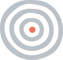 Hand drawn abstract flower circle flat icon