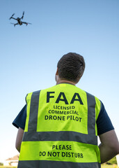 Person flying small drone