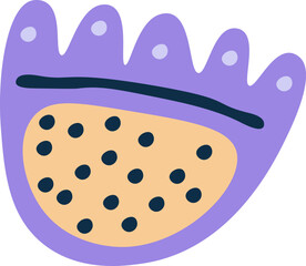 Hand drawn abstract flower flat icon