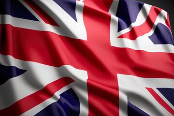 BACKGROUND UNITED KINGDOM FLAG WITH CENTRAL FLAG. Generative AI