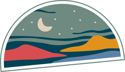 Geometric shapes picture with abstraction