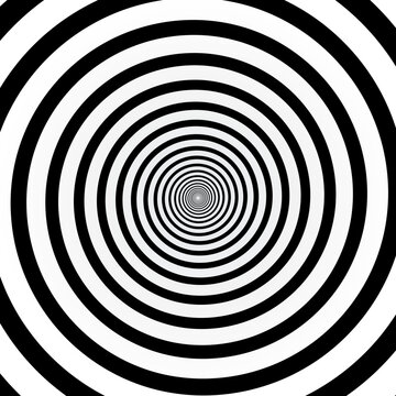 spiral black white optic vector background