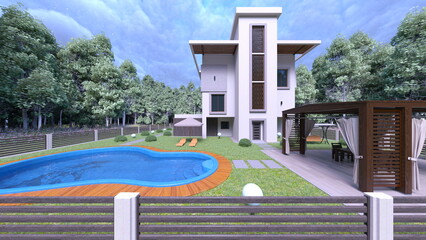 プール付き住宅