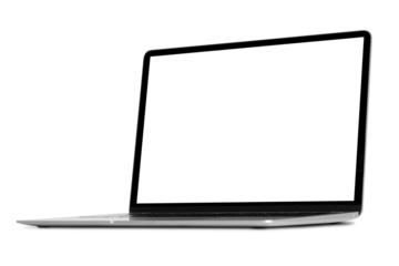modern laptop computer on png background