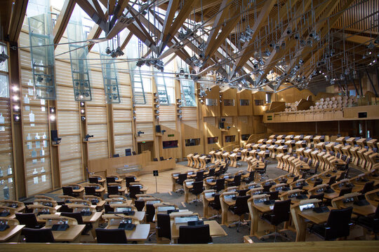 Interior of the Scottish Assembly in Edinburgh