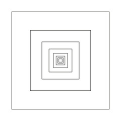 Golden ratio. Geometric shape. Squares in golden proportion. Vector logo. Abstract background. 