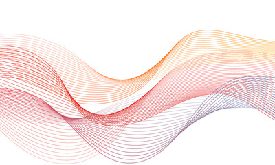 Abstract colorful luxury background with wave element for design.Digital frequency track equalizer.Stylized curved wavy line art background.Wave with lines created using blend tool.Vector illustration