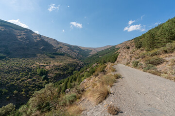dirt road in Sierra Nevada in southern Spain