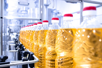 Food factory and industrial production of vegetable cooking oil.