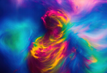 Abstract liquid background photo with a bright, lively color palette