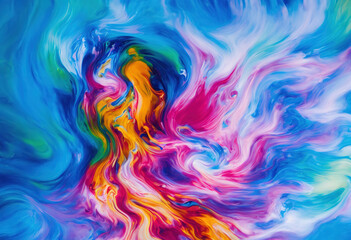 Fototapeta na wymiar Abstract colorful liquid background with vibrant tones and a smooth, wavy texture