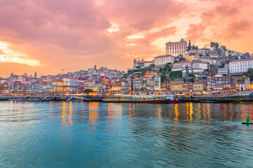 Obraz premium old town of Porto at river Duoro, Portugal