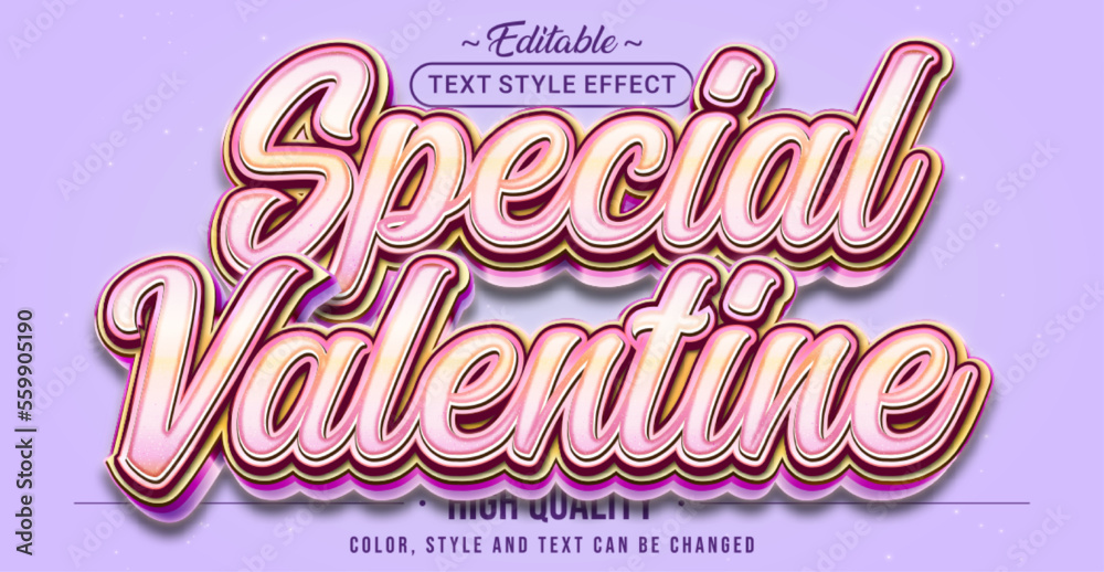 Poster editable text style effect - special valentine text style theme.