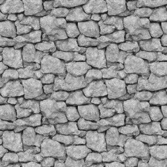 Seamless illustration. Part of a stone wall, for background or texture