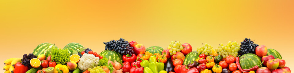 Fresh vegetables, fruits and berries