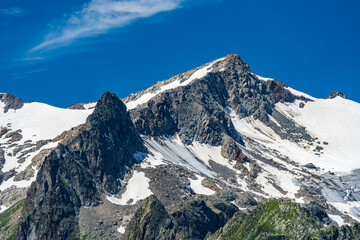 Switzerland 2022, Beautiful view of the Alps from SustenPass. Glasier.