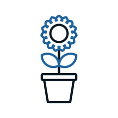 Potted plant icon. sign for mobile concept and web design. vector illustration