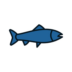Fish icon. sign for mobile concept and web design. vector illustration