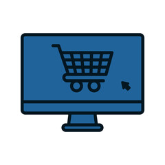 Online shop icon. sign for mobile concept and web design. vector illustration