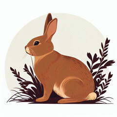 easter bunny in the grass Generative AI