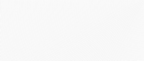 Circle lines pattern on white background. Circle lines pattern for backdrop, brochure, wallpaper template. Realistic lines with repeat circles texture. Simple geometric background, vector illustration