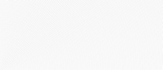 Circle lines pattern on white background. Circle lines pattern for backdrop, brochure, wallpaper template. Realistic lines with repeat circles texture. Simple geometric background, vector illustration