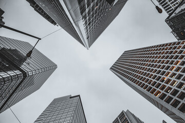 modern business skyscrapers