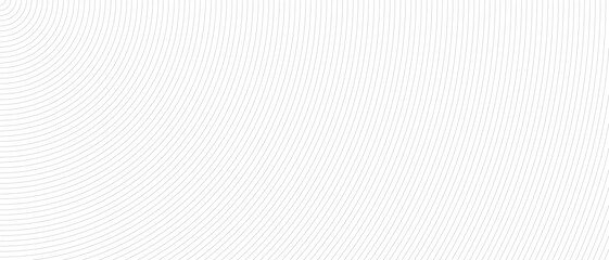 Circle lines pattern on white background. Circle lines pattern for backdrop, brochure, wallpaper template. Realistic lines with repeat circles texture. Simple geometric background, vector illustration