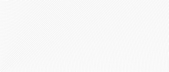 Circle lines pattern on white background. Circle lines pattern for backdrop, brochure, wallpaper template. Realistic lines with repeat circles texture. Simple geometric background, vector illustration